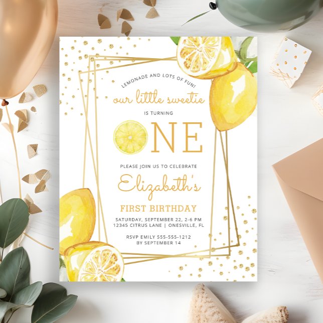 Lámina Invitación de cumpleaños número uno con témpera de (Subido por el creador)