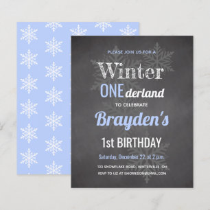 Lámina Invitación de cumpleaños número uno de Budget Blue
