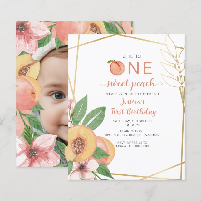 Lámina Invitación de cumpleaños número uno de Budget One  (Anverso / Reverso)