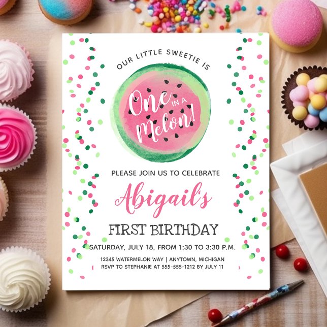 Lámina Invitación de cumpleaños número uno de Presupuesto (Subido por el creador)