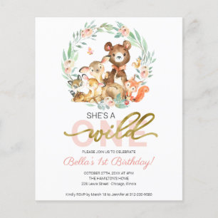 Lámina Invitación de Cumpleaños Número Uno Presupuesto El