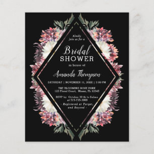 Lámina Invitación de Cumpleaños para Boda Floral Boho Eco
