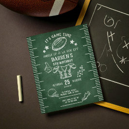 Lámina Invitación de cumpleaños para deportes de fútbol e