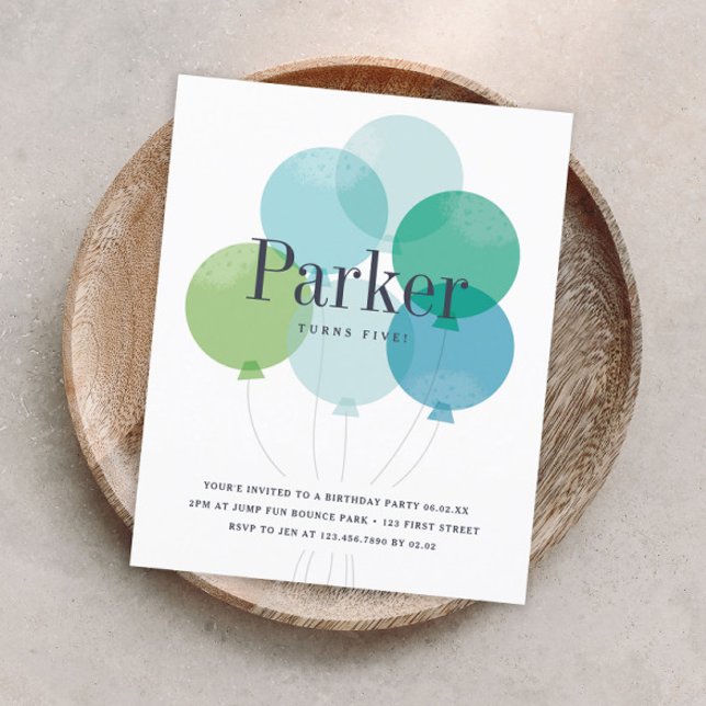 Lámina Invitación de cumpleaños para fiesta con globos ec (Subido por el creador)