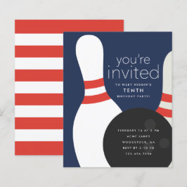 Lámina Invitación de cumpleaños para fiesta de bolos