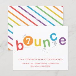 Lámina Invitación de cumpleaños para niños con rebote en 