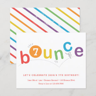 Lámina Invitación de cumpleaños para niños con rebote en 