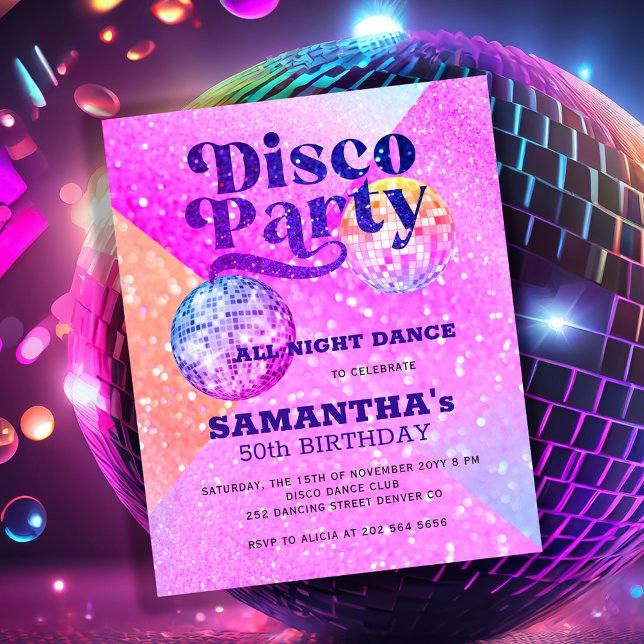 Lámina Invitación de cumpleaños para una fiesta de baile  (Subido por el creador)