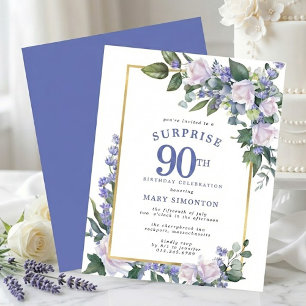 Lámina Invitación de cumpleaños sorpresa número 90 con pr