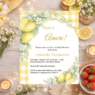 Lámina Invitación de Desayuno Nupcial italiano con cuadro