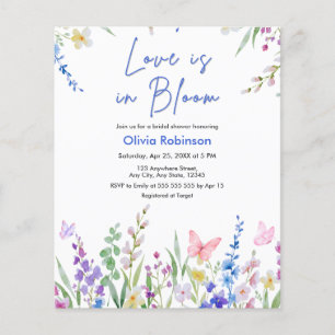 Lámina Invitación de Despedida de Soltera Amor en Flor Pr