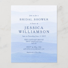 Lámina Invitación de Despedida de Soltera Azul con Efecto