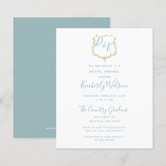 Lámina Invitación de Despedida de Soltera azul polvorient