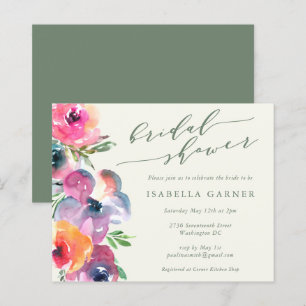 Lámina Invitación de Despedida de Soltera con Flor de Acu