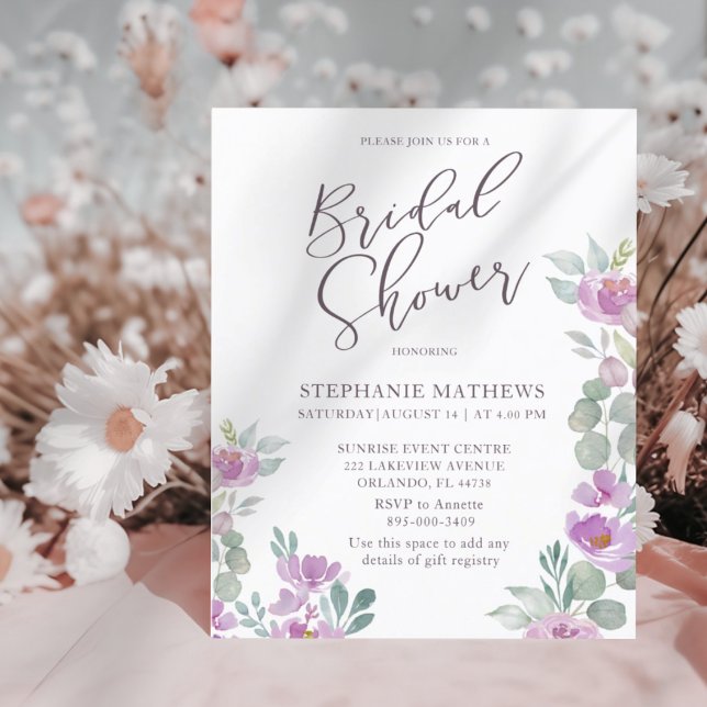 Lámina Invitación de Despedida de Soltera con Floral Rosa (Subido por el creador)