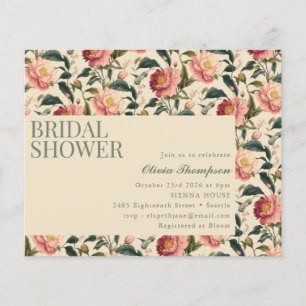 Lámina Invitación de Despedida de Soltera con Flores Rúst