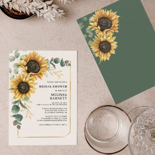 Lámina Invitación de Despedida de Soltera con Girasoles F