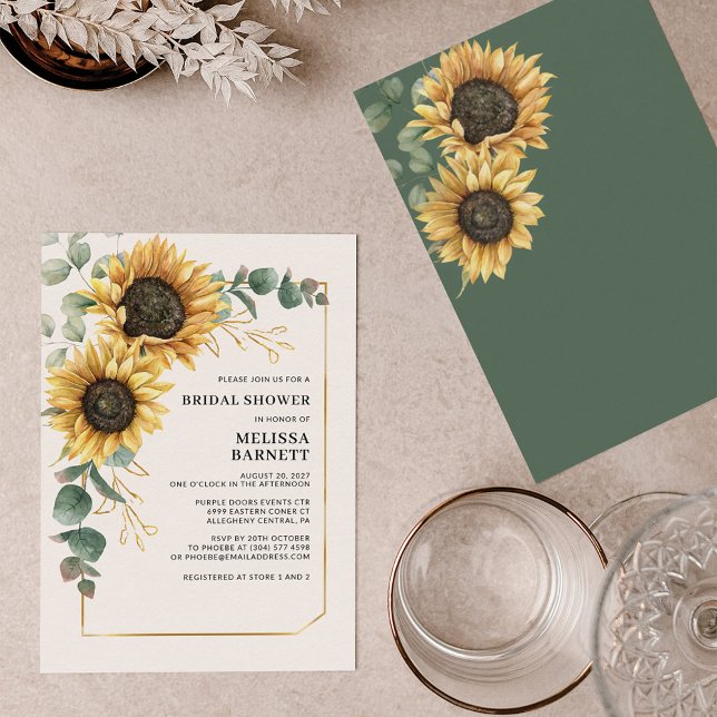 Lámina Invitación de Despedida de Soltera con Girasoles F (Subido por el creador)