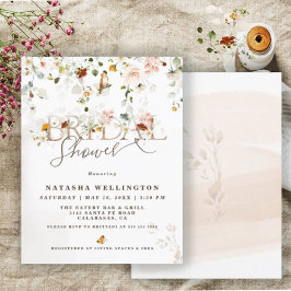 Lámina Invitación de Despedida de Soltera con Jardín de F