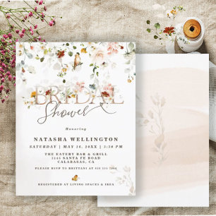 Lámina Invitación de Despedida de Soltera con Jardín de F
