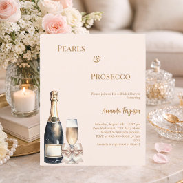 Lámina invitación de Despedida de Soltera con prosecco y 