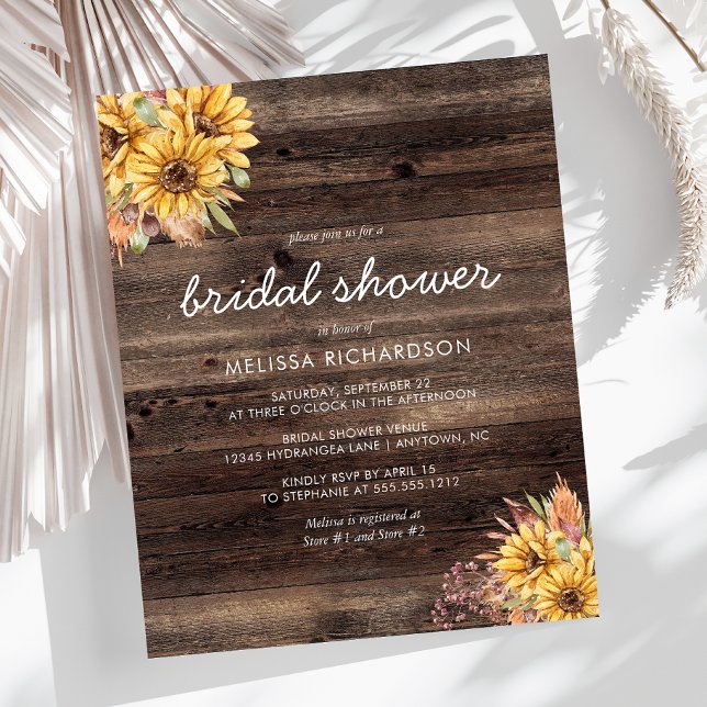 Lámina Invitación de Despedida de Soltera de Madera Rústi (Subido por el creador)