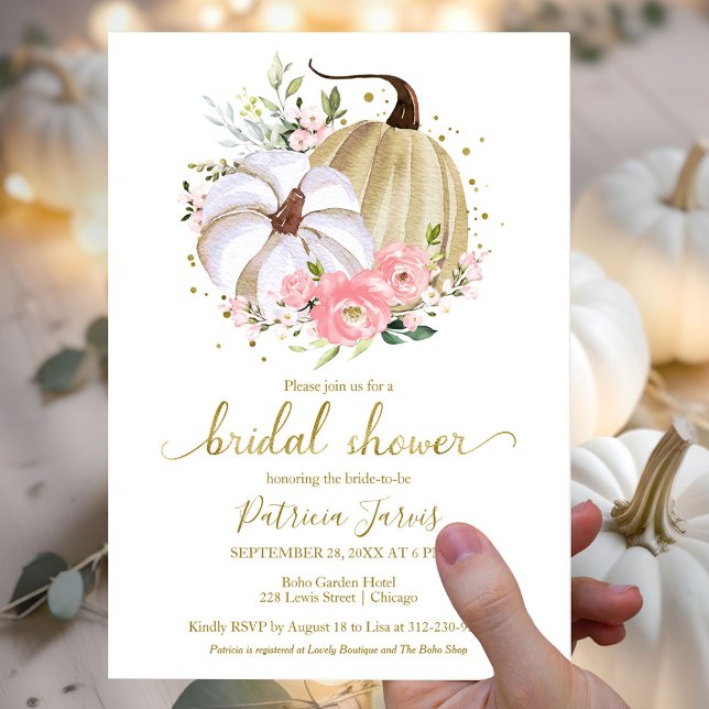 Lámina Invitación de Despedida de Soltera de Otoño con Ca (Subido por el creador)