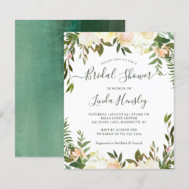 Lámina Invitación de Despedida de Soltera Floral con Verd