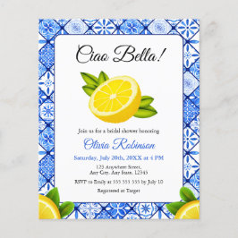 Lámina Invitación de Despedida de Soltera Italiana de Pre