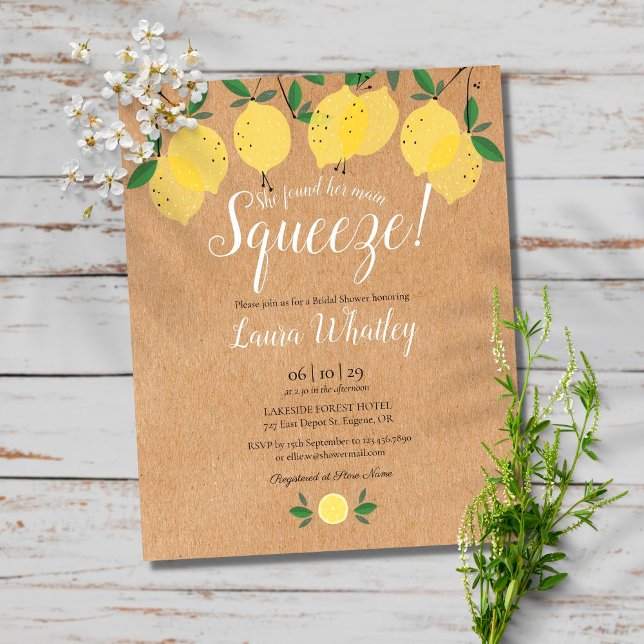 Lámina Invitación de Despedida de Soltera Limón Budget Ma (Subido por el creador)