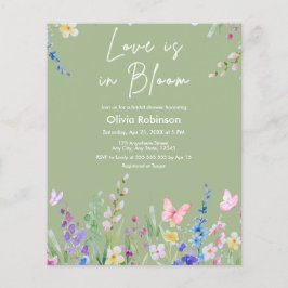 Lámina Invitación de Despedida de Soltera Sage Green Love