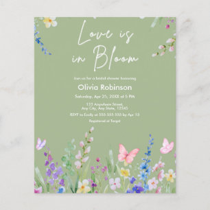 Lámina Invitación de Despedida de Soltera Sage Green Love