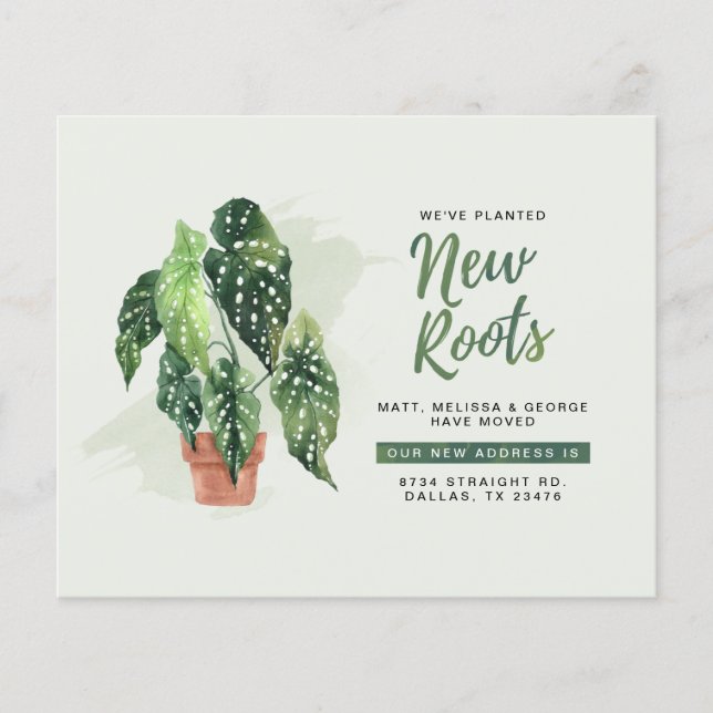 Lámina Invitación de desplazamiento de nueva dirección de (Anverso)