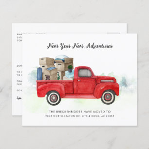 Lámina Invitación de dirección móvil de año nuevo de pres