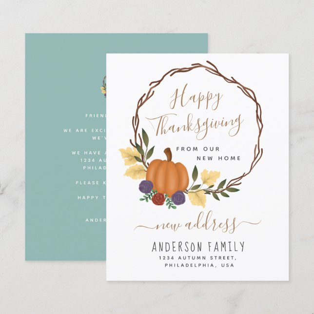 Lámina Invitación de dirección nueva de la línea de calab (Anverso / Reverso)