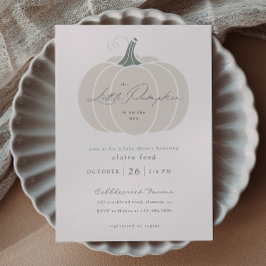 Lámina Invitación de ducha de bebé de otoño de calabaza b