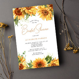 Lámina Invitación de ducha de novia botánica floral con p