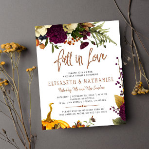 Lámina Invitación de ducha de pareja chic de bajo presupu