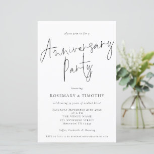 Lámina Invitación de Fiesta a Boda Minimalista de presupu