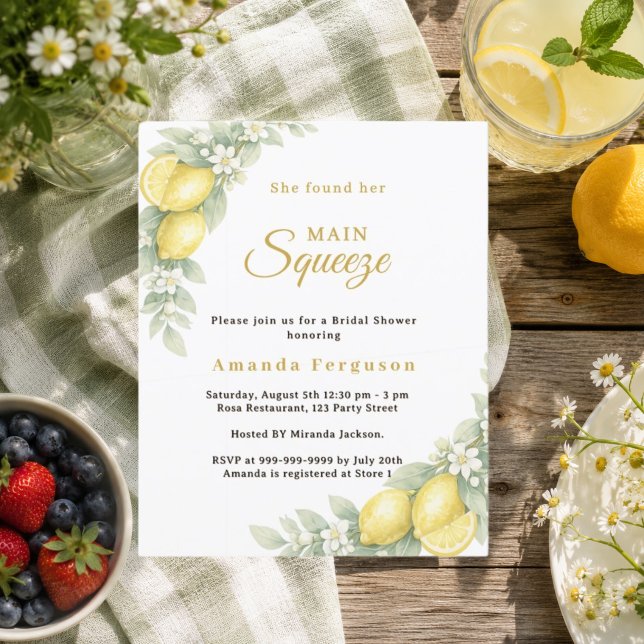 Lámina Invitación de fiesta de citricos para ducha de nov (Subido por el creador)