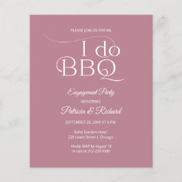 Lámina Invitación de fiesta de compromiso Budget I DO BBQ