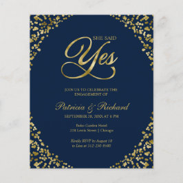 Lámina Invitación de fiesta de compromiso Presupuesto Ell