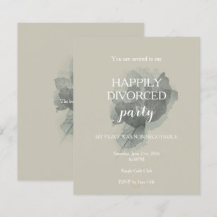 Lámina Invitación de fiesta de divorcio feliz elegante y