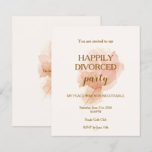 Lámina Invitación de fiesta de divorcio feliz elegante y 
