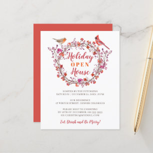 Lámina Invitación de fiesta de feriado de la flor de la b