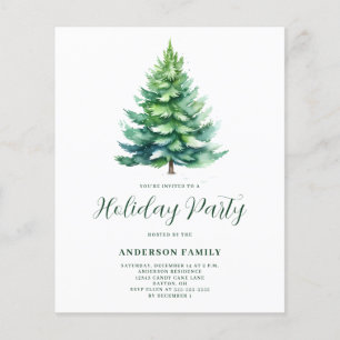 Lámina Invitación de fiesta de feriado de Navidades de ár