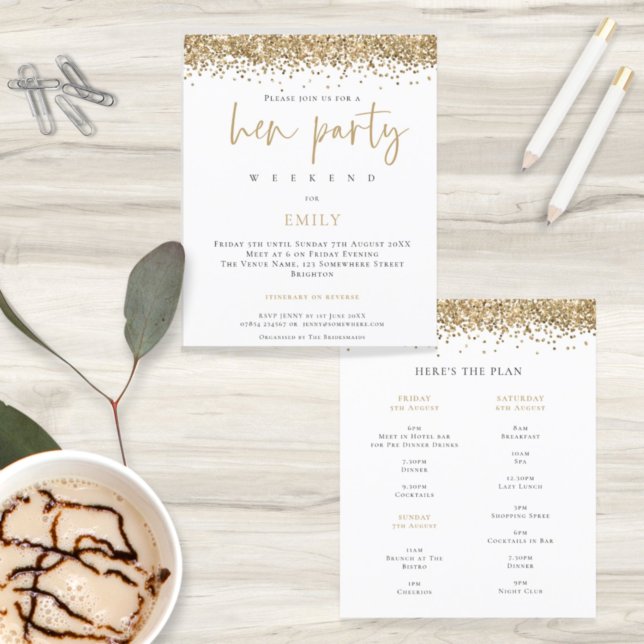 Lámina Invitación de Fiesta de fin de semana de Purpurina (Subido por el creador)