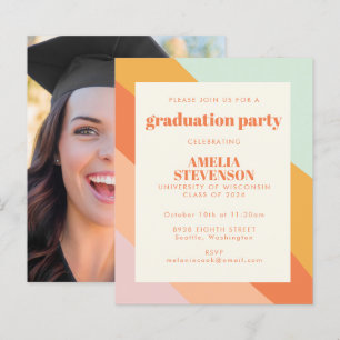 Lámina Invitación de Fiesta de foto de bandas retro de pr