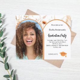 Lámina Invitación de fiesta de graduación con arco de fot