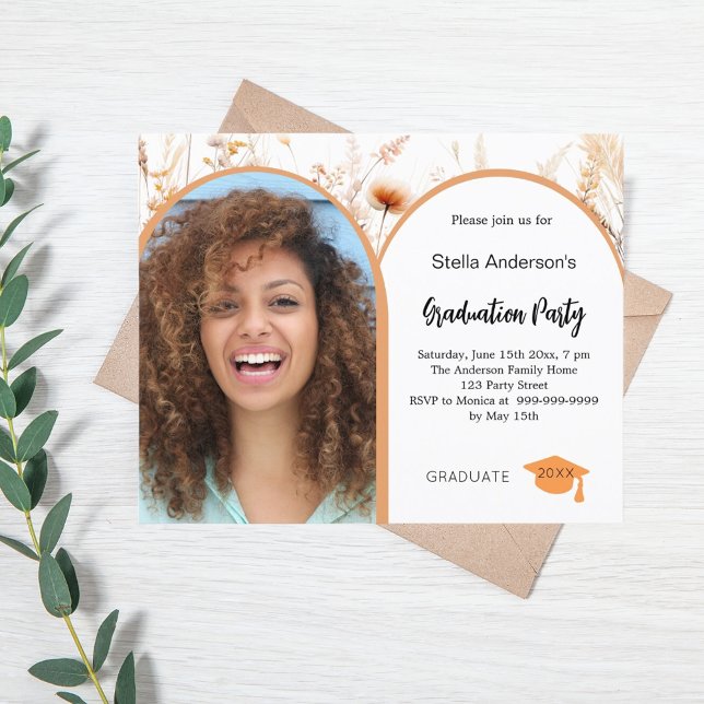 Lámina Invitación de fiesta de graduación con arco de fot (Subido por el creador)